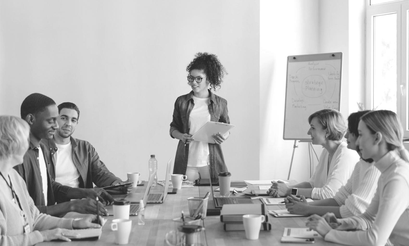 Moderne Arbeitsumgebung für strategische Planung